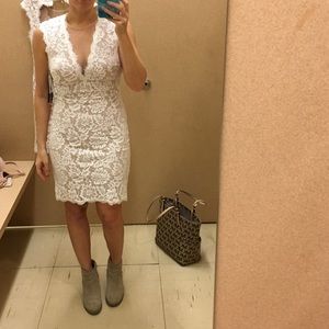 Women’s formal Betsy & Adam white sparkly dress